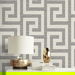 Lillian August Luna Retreat Greek Key Charcoal Wallpaper thumbnail image 4 of 4