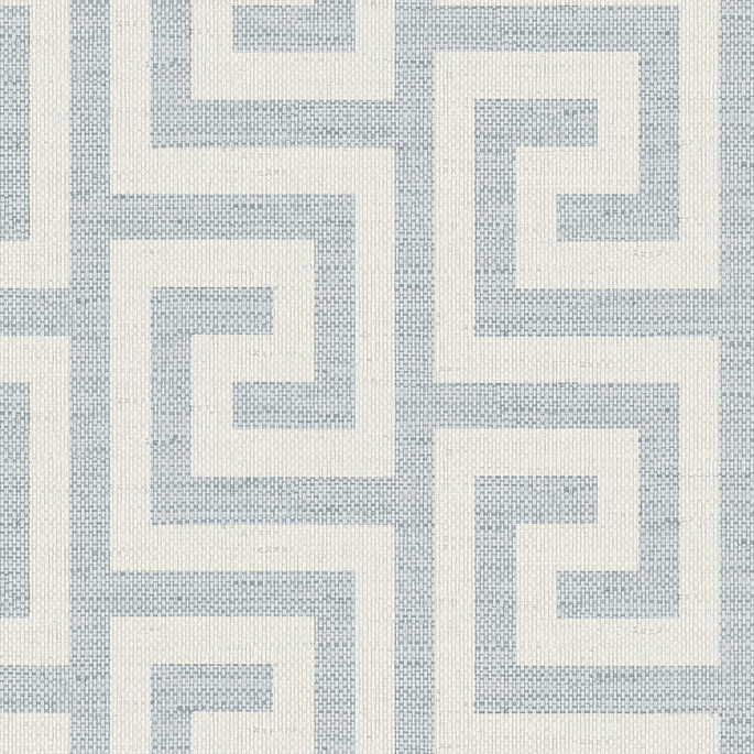 Lillian August Luna Retreat Greek Key Skylight Wallpaper image 1 of 4