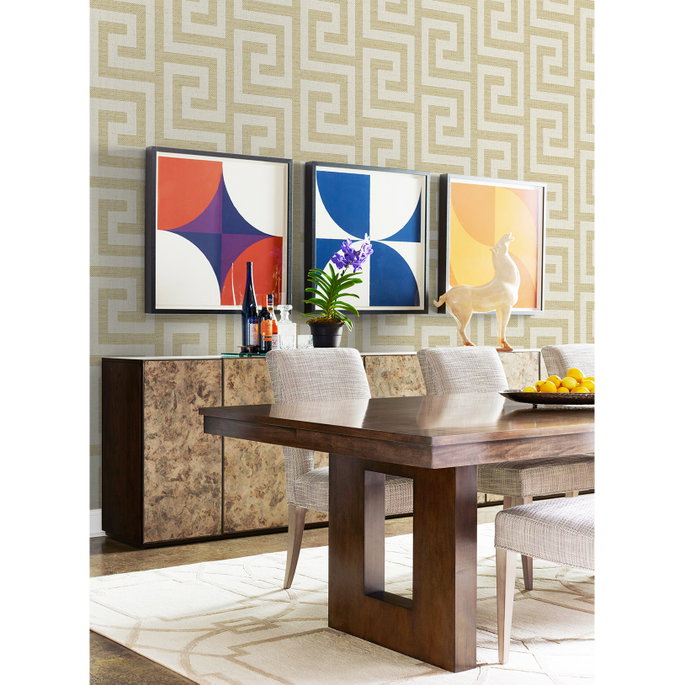 Lillian August Luna Retreat Greek Key Golden Wallpaper image 3 of 4
