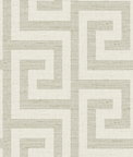 Lillian August Luna Retreat Greek Key Pavestone Wallpaper