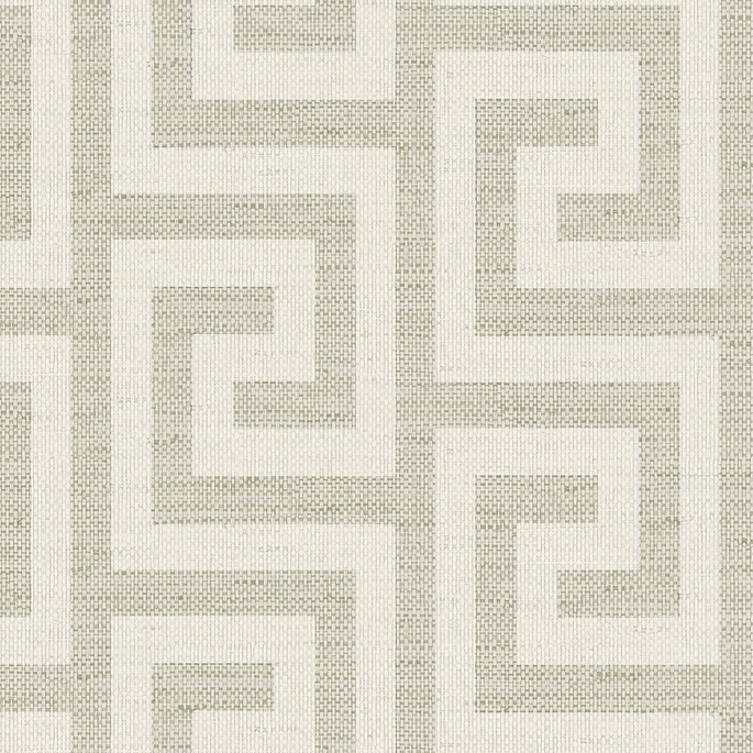 Lillian August Luna Retreat Greek Key Pavestone Wallpaper image 1 of 4