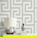 Lillian August Luna Retreat Greek Key Pewter Wallpaper thumbnail image 4 of 4