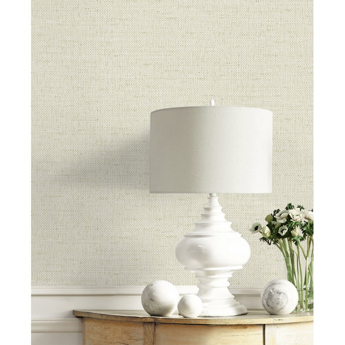 Lillian August Kaya Faux Paperweave Cream Wallpaper image 3 of 3