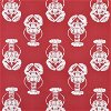 Premier Prints Lobster Timberwolf Red Macon Fabric - Image 1