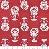 Premier Prints Lobster Timberwolf Red Macon Fabric - Image 4