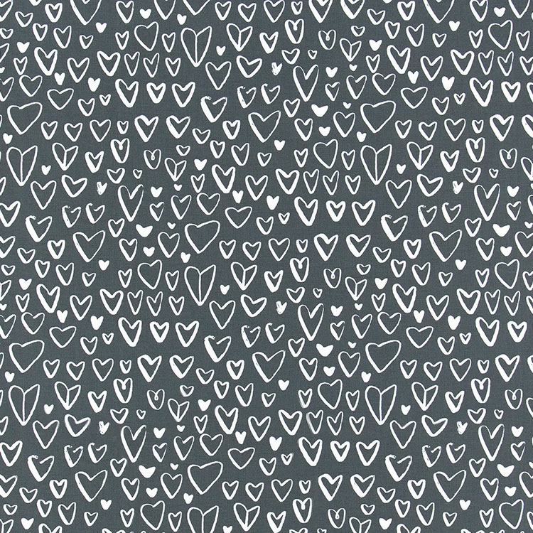 Premier Prints Lovely Black Flame Fabric