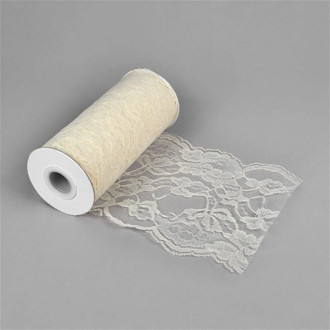 6&quot; Ivory Chantilly Lace Ribbon - 10 Yards