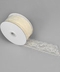 2" Ivory Chantilly Lace Ribbon - 25 Yards