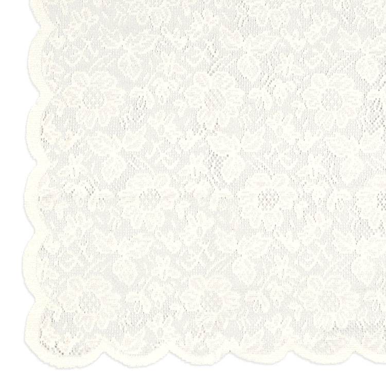 Ivory Floral Lace Square Table Overlay - 54" x 54"