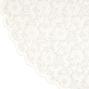 Ivory Floral Lace Round Table Overlay - 60"