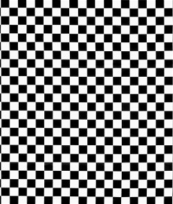 White/Black Checker Matte Satin