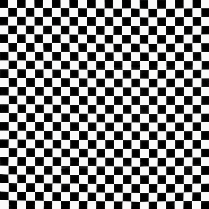 White/Black Checker Matte Satin Fabric image 1 of 2