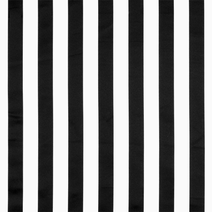 Black/White Stripe Matte Satin Fabric image 1 of 2