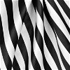 Black/White Stripe Matte Satin Fabric - Image 2