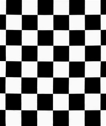 White/Black Medium Checker Matte Satin Fabric