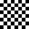 White/Black Medium Checker Matte Satin Fabric - Image 1