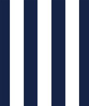 Navy/White Medium Stripe Matte Satin Fabric