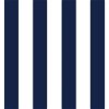 Navy/White Medium Stripe Matte Satin Fabric - Image 1