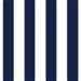 Navy/White Medium Stripe Matte Satin Fabric thumbnail image 1 of 2