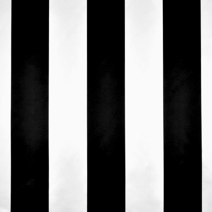 Black/White Wide Stripe Matte Satin Fabric image 1 of 2