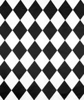 White/Black Harlequin Matte Satin Fabric