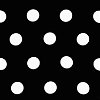 White/Black Polka Dot Matte Satin Fabric - Image 1