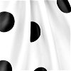 Black/White Polka Dot Matte Satin Fabric - Image 2