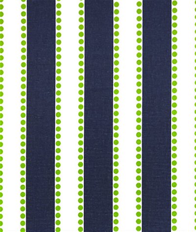 Premier Prints Lulu Blue/Chartreuse Canvas Fabric