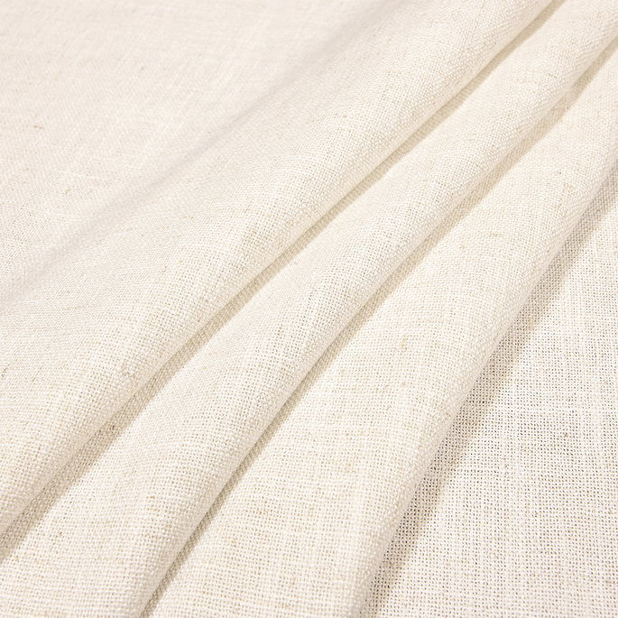 Everly White Luxe Linen Fabric image 2 of 3