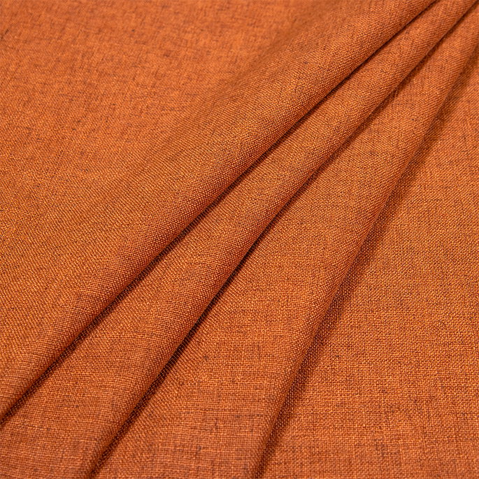 Everly Rust Luxe Linen Fabric image 2 of 3
