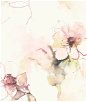 Seabrook Designs Anemone Watercolor Floral Pink Lemonade & Wine Wallpaper