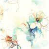 Seabrook Designs Anemone Watercolor Floral Turquoise & Persimmon Wallpaper - Image 1