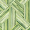 Seabrook Designs Geo Inlay Chartreuse & Basil Wallpaper - Image 1