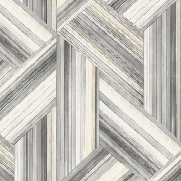 Seabrook Designs Geo Inlay Cove Gray &amp; Carrara Wallpaper image 1 of 2