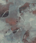 Seabrook Designs Notch Trowel Abstract Garnet & Deep Sea Wallpaper