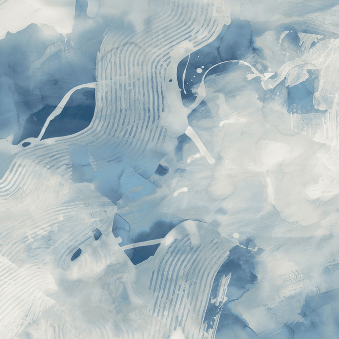 Seabrook Designs Notch Trowel Abstract Blue Lake &amp; Frost Wallpaper image 1 of 2