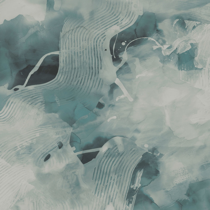 Seabrook Designs Notch Trowel Abstract Sea Green &amp; Pearl Wallpaper image 1 of 2