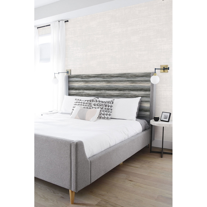 Seabrook Designs Sunset Stripes Mercury &amp; Sand Dollar Wallpaper image 2 of 2