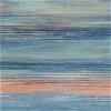 Seabrook Designs Sunset Stripes Blueberry & Vermillion Orange Wallpaper - Image 1