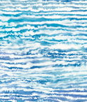 Seabrook Designs Watercolor Waves French Navy & Aqua Wallpaper