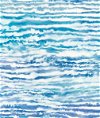 Seabrook Designs Watercolor Waves French Navy & Aqua Wallpaper
