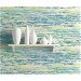 Seabrook Designs Watercolor Waves Deep Sea &amp; Spring Green Wallpaper thumbnail image 2 of 2