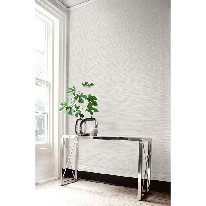 Seabrook Designs Toweling Faux Linen Winter Fog Wallpaper image 2 of 2
