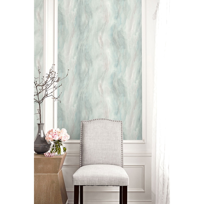 Seabrook Designs Smoke Texture Embossed Vinyl Polar Ice Wallpaper image 2 of 2