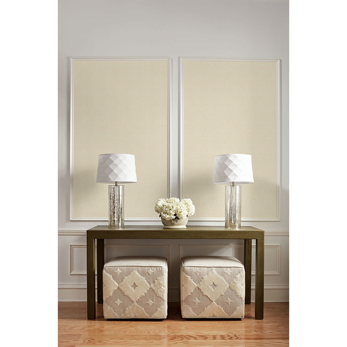 Seabrook Designs Faux Wool Weave Metallic Gold &amp; Cream Wallpaper image 2 of 2