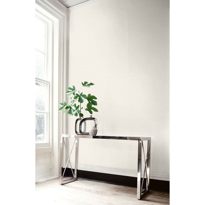 Seabrook Designs Hopsack Embossed Vinyl Glacier White Wallpaper image 2 of 2