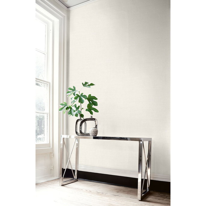 Seabrook Designs Hopsack Embossed Vinyl Glacier White Wallpaper image 2 of 2