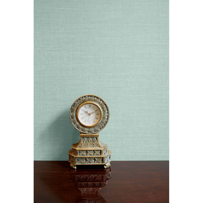 Seabrook Designs Hopsack Embossed Vinyl Victorian Jade Wallpaper image 2 of 2