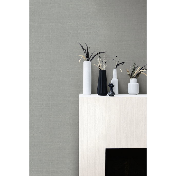 Seabrook Designs Hopsack Embossed Vinyl Slate Gray Wallpaper image 2 of 2