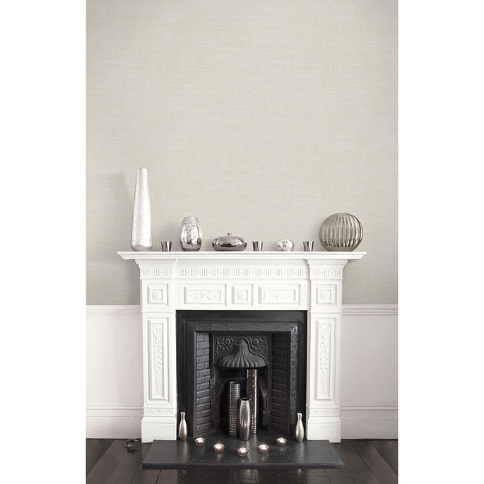 Seabrook Designs Hopsack Embossed Vinyl Everest White Wallpaper image 2 of 2